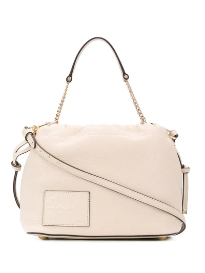 Sandro Olga Logo Tote Bag In Neutrals