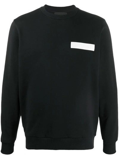John Richmond Logo Patch Cotton Sweatshirt In Black