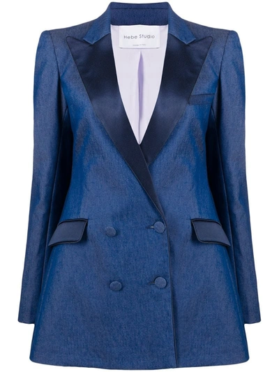 Hebe Studio Doppelreihiger Blazer In Blue