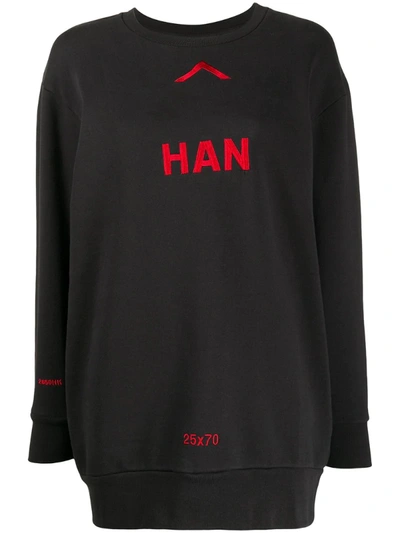 Han Kjobenhavn Logo Print Sweatshirt In Black