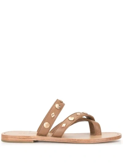 Senso Fallow Studded Sandals In Brown