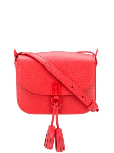 Furla 1927 Mini Leather Crossbody Bag In Red
