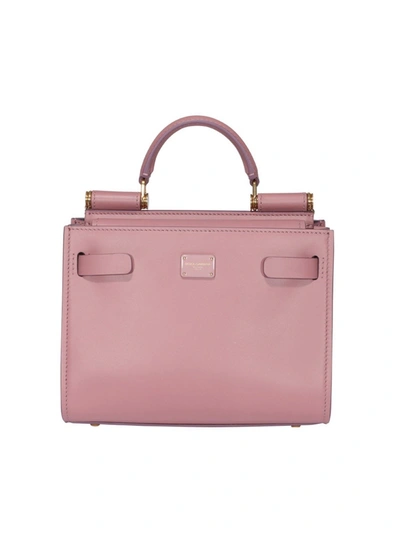 Dolce & Gabbana Sicily 62 Mini Leather Bag In Pink