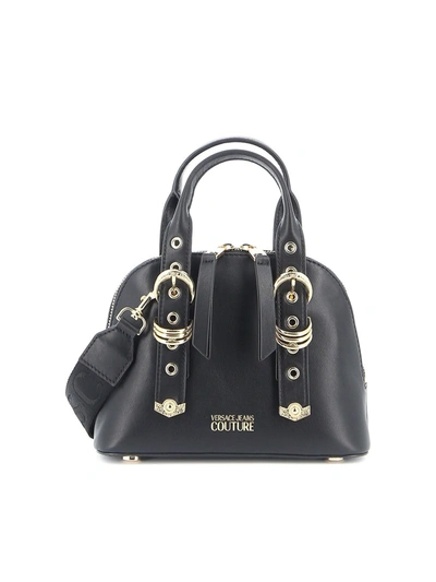 Versace Jeans Couture Double Bucked Handbag In Black
