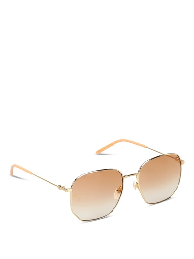 Gucci Gold-tone Metal Sunglasses