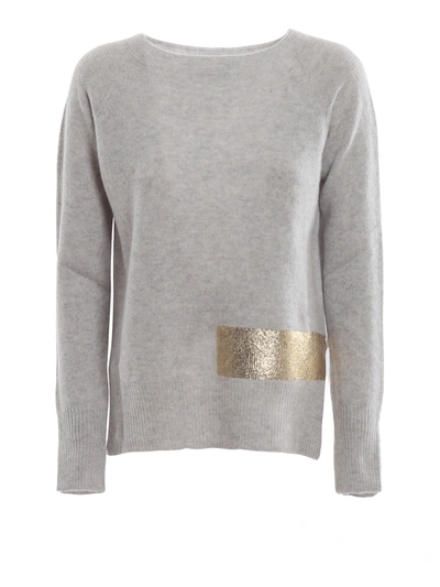 Pinko Giapponese Wool And Cashmere Sweater In Grey