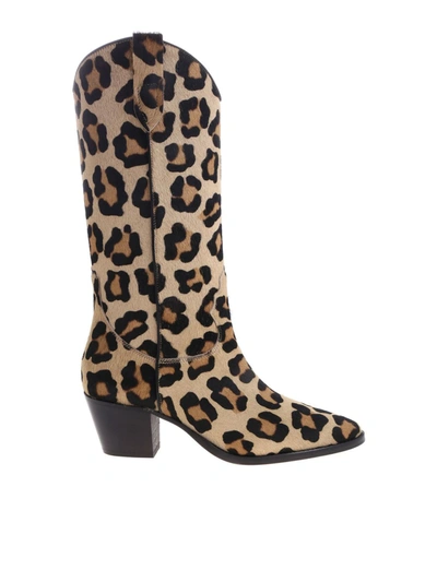 Paris Texas Animalier Calfhair Boots By  In Animal Print
