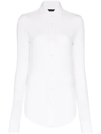 Alled Martínez Fine-knit Slim-fit Shirt In White