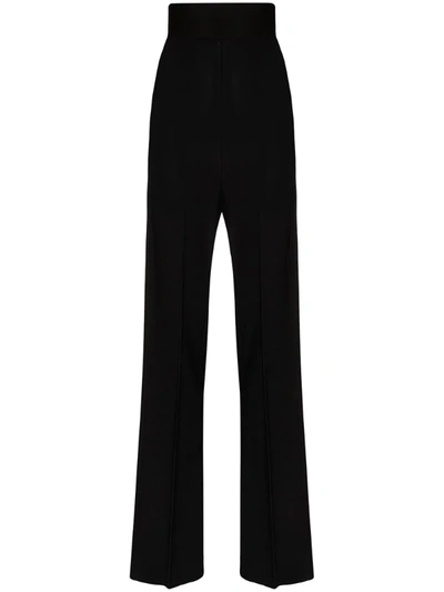 Alled Martínez High-waist Straight-leg Trousers In Black