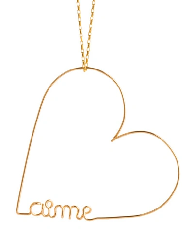 Atelier Paulin Mini Heart Aime Necklace In Gold