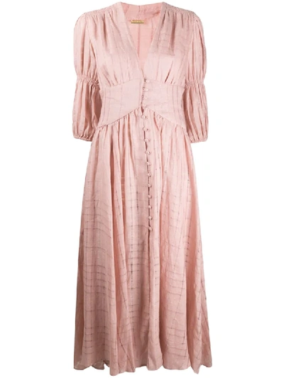Cult Gaia Willow Eyelet Lace Midi Dress In Pink