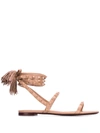 Valentino Garavani 10mm Rockstud Flair Leather Sandals In Nude