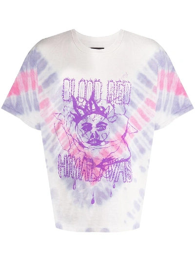 Siberia Hills Himalayas Tie-dyed Cotton T-shirt In White