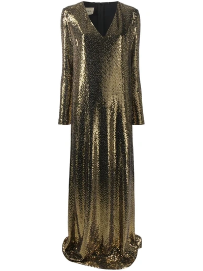 Gucci Gold-tone Chainmail Long Dress