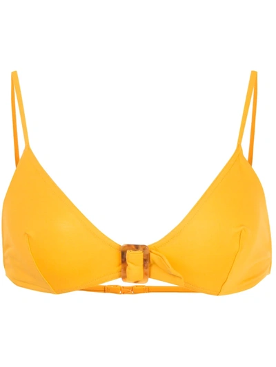 Eres Agent Buckled Triangle Bikini Top In Mustard