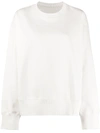Mm6 Maison Margiela Embroidered Logo Sweatshirt In White