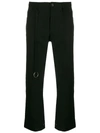 Ann Demeulemeester Cropped Cotton & Linen Fisherman Pants In Black