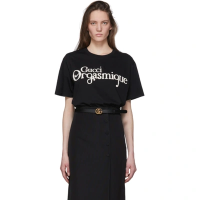 Gucci 黑色“ Orgasmique” T 恤 In Black