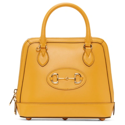 Gucci Yellow  1955 Horsebit Top Handle Bag In 7636 Cropye