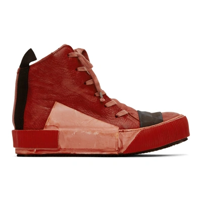 Boris Bidjan Saberi Red Bamba Sneakers In Blood Red