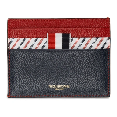 Thom Browne Colour-block Cardholder In 960 Rwbwht