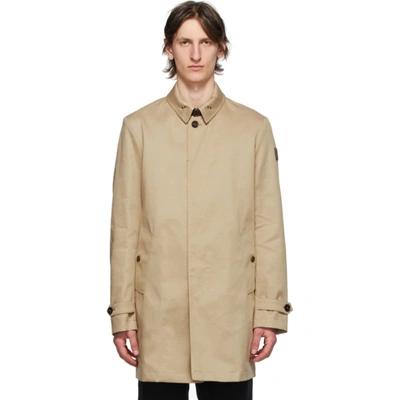 Belstaff Beige Oldfield Coat In 06926 Khaki