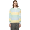 Thom Browne 4-bar Rugby Stripe Polo Shirt In Blue