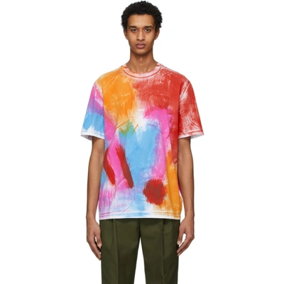 Msgm Men's 2840mm10720709801 Multicolor Cotton T-shirt