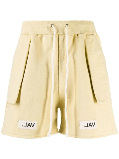 Val Kristopher Logo Patch Shorts In Yellow