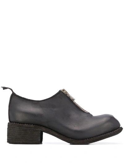 Guidi Zip-up 50mm Pumps In Black