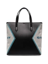Givenchy Logo Print Cotton Poly Tote Bag In Black