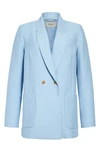 Rachel Comey New Amboy Double Breasted Cotton Blend Blazer In Sky Blue