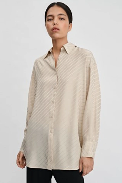 Filippa K Classic Silk Shirt In Ecru | ModeSens