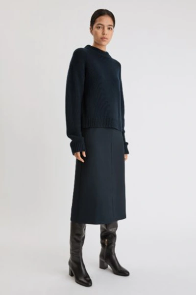 Filippa K Eva Pull-on Skirt In Navy | ModeSens