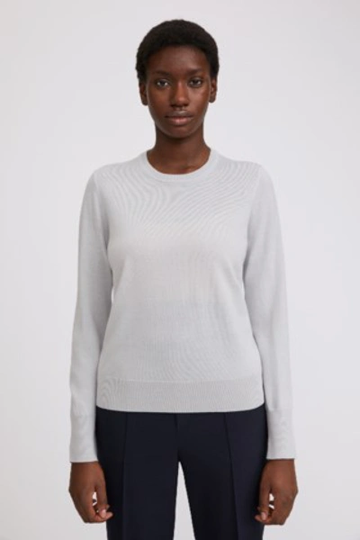 Filippa K Merino R-neck Sweater In Sterling Grey
