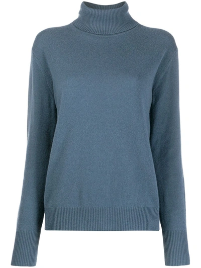 Filippa K Cashmere Roller Neck Sweater In Blue Grey