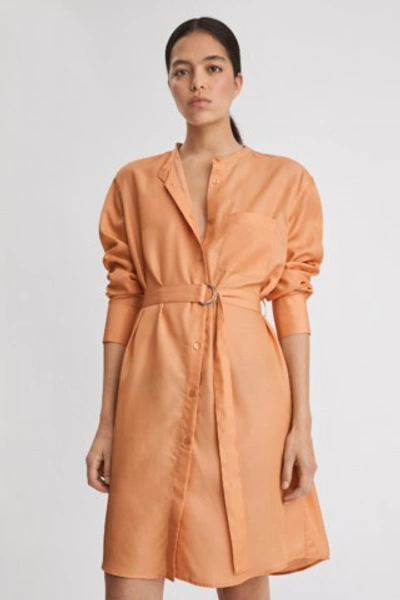 Filippa K Vera Shirt Dress In Pale Orange