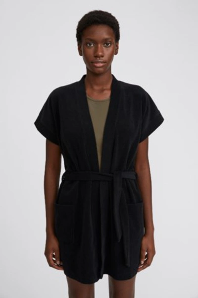 Filippa K Terry Jersey Kimono In Black | ModeSens