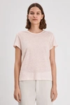 Filippa K Hazel Linen Tee In Faded Pink