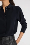 Filippa K Classic Silk Shirt In Black