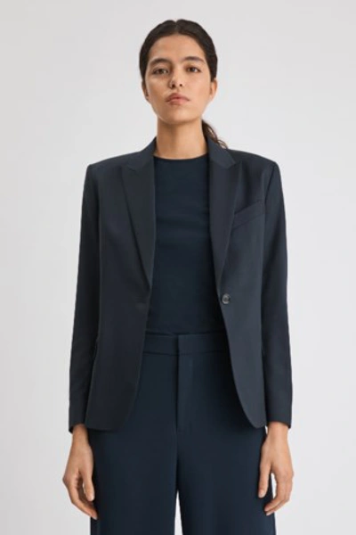 Filippa K Sasha Cool Wool Blazer In Dk. Navy