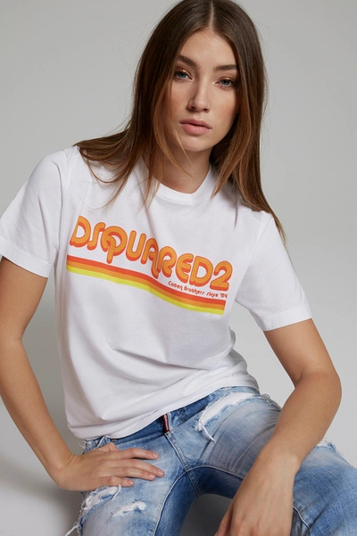 Dsquared2 Women Short Sleeve T-shirt In White