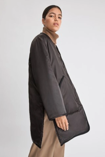 Filippa K York Coat In Dark Oak