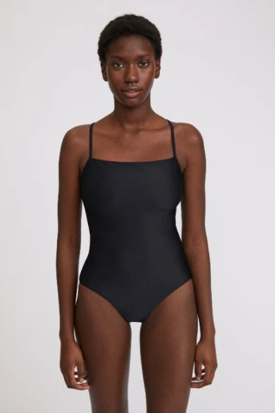 Filippa K Shiny Strap Swimsuit In Black