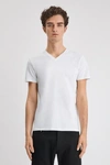 Filippa K Lycra V-neck Tee In White