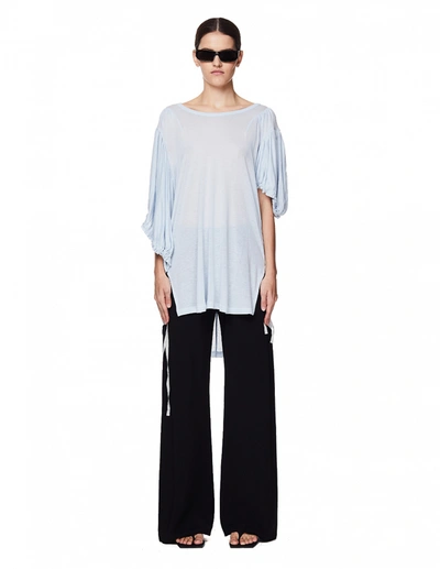 Ann Demeulemeester Blue Draped Top