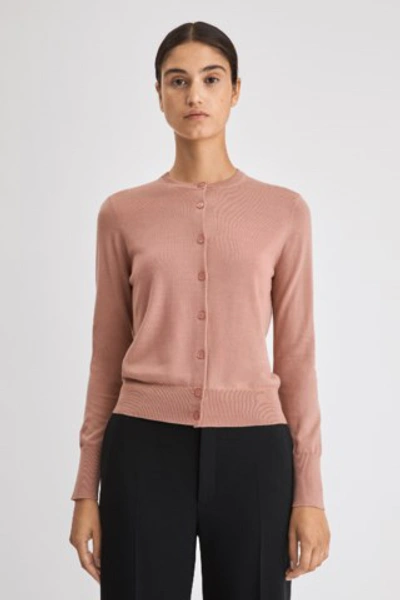 Filippa K Merino Short Cardigan In Antique Rose