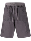 Stone Island Shadow Project Cotton And Technical Nylon Shorts In Grey