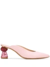 Jacquemus Maceio Mules With Heels In Pink