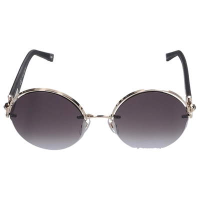 Chopard Women Sunglasses Round Schc81s 0300 Lether Black